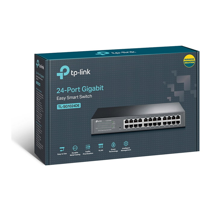 TP-Link TL-SG1024DE Switch Gestionado L2 Gigabit Ethernet 24 Puertos Montaje en Rack 1U Negro