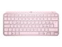 Logitech MX Keys Mini Rosa QWERTY inalámbrico con retroiluminación inteligente
