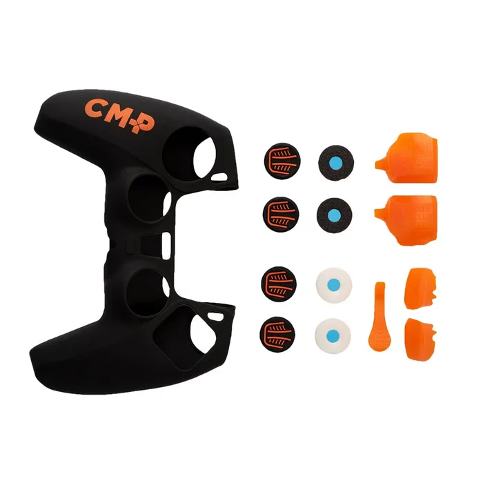 Blade Gaming Kit Control Mod Pro - Funda Silicona, Gatillos y Grips para Mando PS5, Negro/Naranja