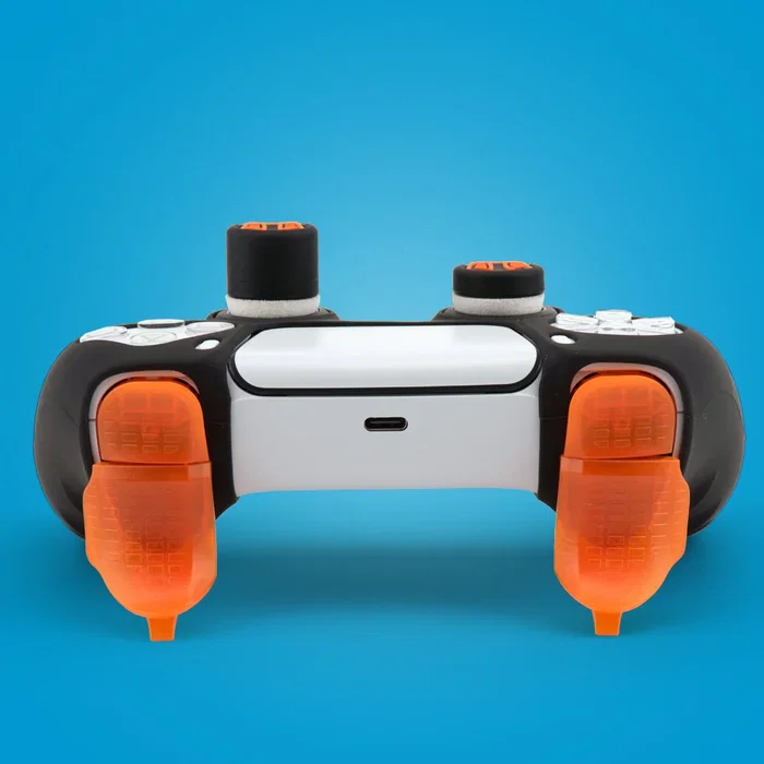 Blade Gaming Kit Control Mod Pro - Funda Silicona, Gatillos y Grips para Mando PS5, Negro/Naranja