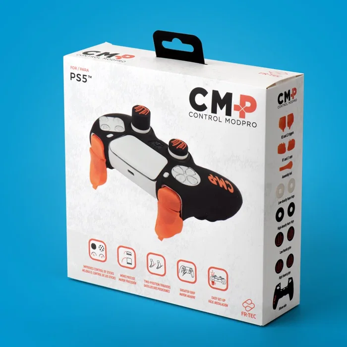 Blade Gaming Kit Control Mod Pro - Funda Silicona, Gatillos y Grips para Mando PS5, Negro/Naranja
