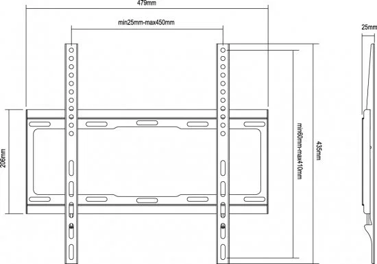 Equip Soporte de Pared Fijo para TV 32-55 Pulgadas