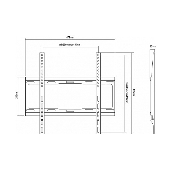 Equip Soporte de Pared Fijo 650310 para Pantallas de 32 a 55 Pulgadas