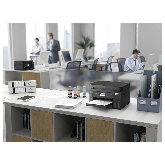 Epson EcoTank ET-3850 Impresora Multifunción A4 con Depósito de Tinta, WiFi, ADF, Duplex, Impresión sin Bordes y Pantalla LCD a Color de 2.4"