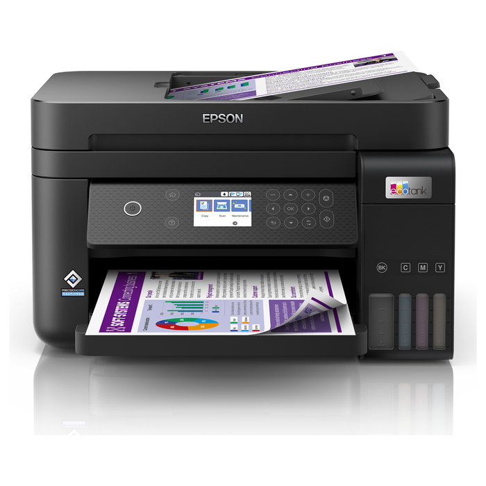 Epson EcoTank ET-3850 Impresora Multifunción A4 con Depósito de Tinta, WiFi, ADF, Duplex, Impresión sin Bordes y Pantalla LCD a Color de 2.4"
