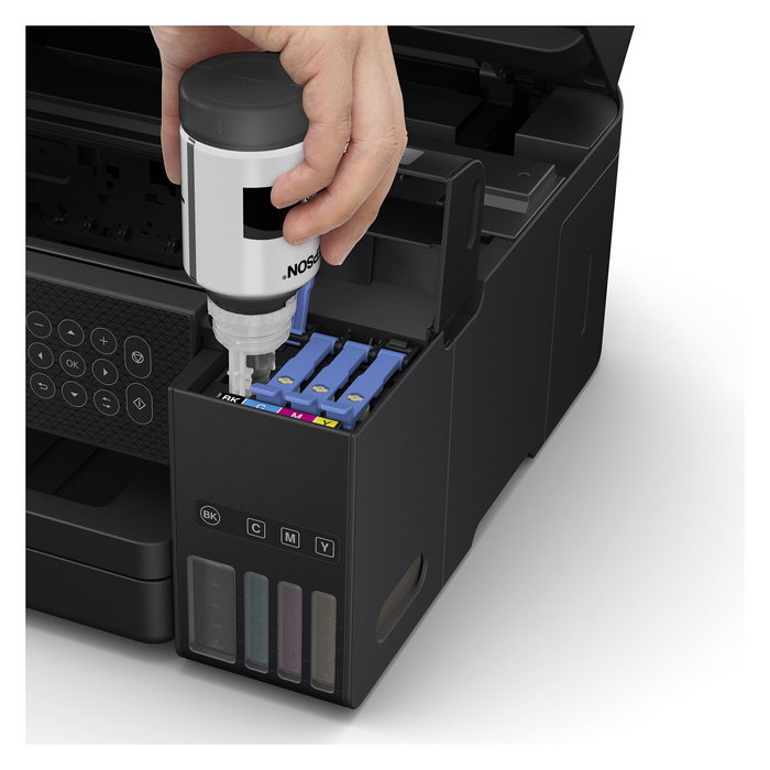 Epson EcoTank ET-3850 Impresora Multifunción A4 con Depósito de Tinta, WiFi, ADF, Duplex, Impresión sin Bordes y Pantalla LCD a Color de 2.4"