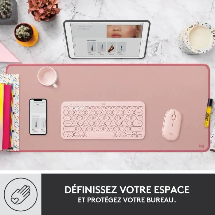 Logitech Desk Mat Studio Series Rosa Oscuro