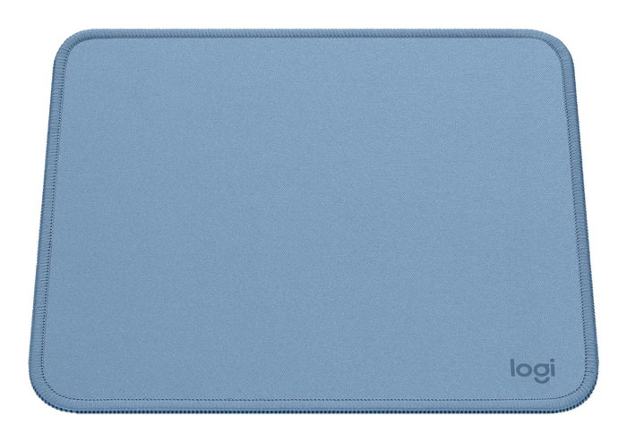 Logitech 956-000051 Alfombrilla de Ratón Studio, Azul Gris, 23x20 cm, Tela, Poliéster Reciclado, Base Antideslizante, Resistente a Derrames
