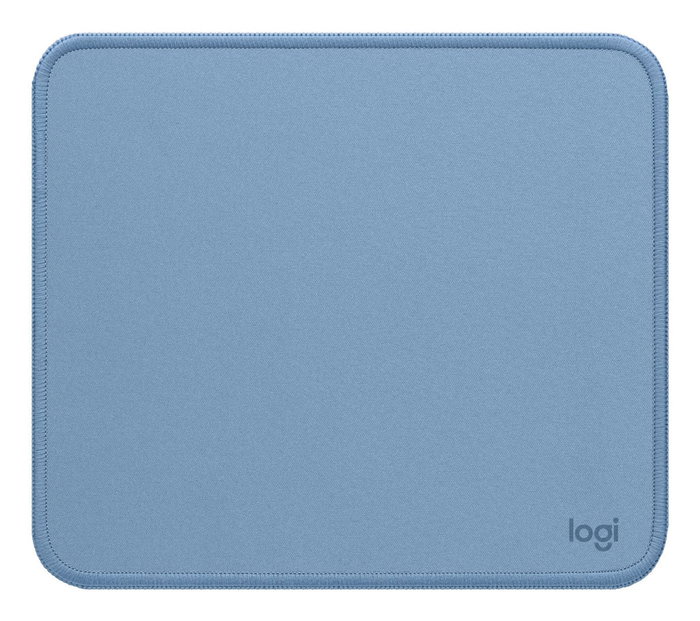 Logitech 956-000051 Alfombrilla de Ratón Studio, Azul Gris, 23x20 cm, Tela, Poliéster Reciclado, Base Antideslizante, Resistente a Derrames