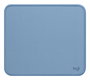 Logitech 956-000051 Alfombrilla de Ratón Studio, Azul Gris, 23x20 cm, Tela, Poliéster Reciclado, Base Antideslizante, Resistente a Derrames