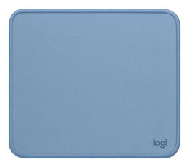 Logitech 956-000051 Alfombrilla de Ratón Studio, Azul Gris, 23x20 cm, Tela, Poliéster Reciclado, Base Antideslizante, Resistente a Derrames