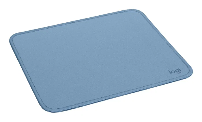 Logitech 956-000051 Alfombrilla de Ratón Studio, Azul Gris, 23x20 cm, Tela, Poliéster Reciclado, Base Antideslizante, Resistente a Derrames