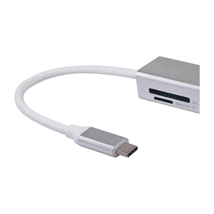EQUIP Adaptador USB-C a HDMI 2.0, 2x USB 3.0, Lector SD, 4K 30Hz, Cable 0.15m