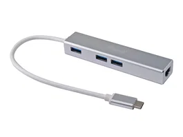 Equip Hub USB-C con 3 Puertos USB 3.0 y Puerto Gigabit Ethernet - Adaptador Multipuerto