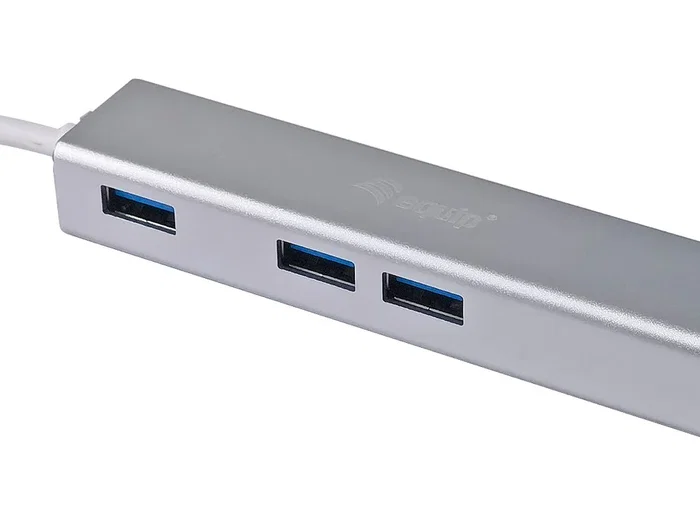 Equip Hub USB-C con 3 Puertos USB 3.0 y Puerto Gigabit Ethernet - Adaptador Multipuerto
