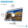HP M27fq Monitor QHD de 27 pulgadas IPS Plata