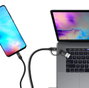 Ewent Cable USB EW9918 2 en 1 USB-C Negro 1 m