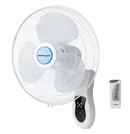 Orbegozo WF 0242 - Ventilador de Pared 40 cm con Mando a Distancia, 3 Velocidades, Temporizador, Aspas y Oscilante, Blanco, 45W