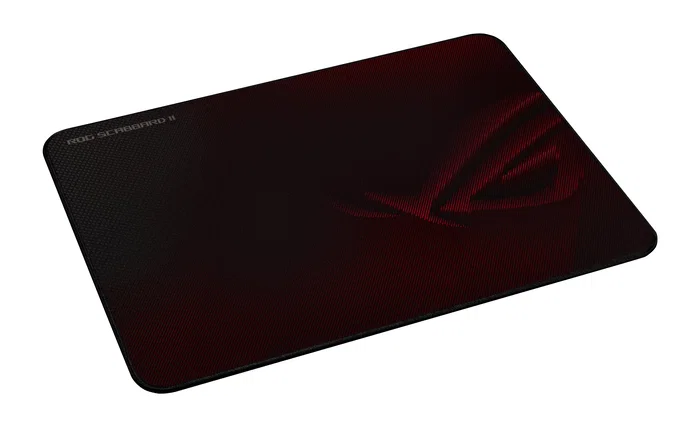 ASUS ROG Scabbard II Alfombrilla de Ratón Gaming, Medium 360x260mm, Rojo, Tela, Resistente al Agua/Aceite/Polvo, Base Antideslizante