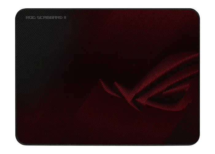 ASUS ROG Scabbard II Alfombrilla de Ratón Gaming, Medium 360x260mm, Rojo, Tela, Resistente al Agua/Aceite/Polvo, Base Antideslizante