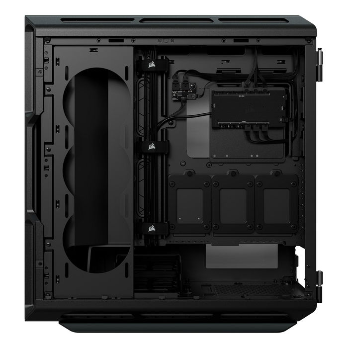 Corsair iCUE 5000T RGB - Torre Media ATX, Color Negro, Ventiladores ARGB Incluidos (3x 120 mm), 4 Bahías 2.5", Soporte para Tarjetas Gráficas de 40 cm, Panel de Vidrio Templado