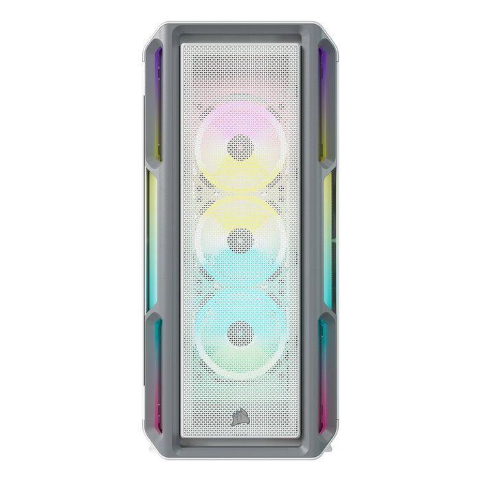 Corsair iCUE 5000T RGB Midi Tower Blanco PC Gaming con Panel de Vidrio Templado y Iluminación RGB