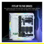 Corsair iCUE 5000T RGB Midi Tower Blanco PC Gaming con Panel de Vidrio Templado y Iluminación RGB