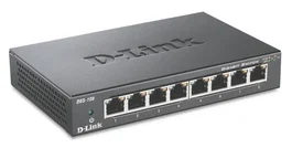 D-Link DGS-108 Switch Gigabit 8 Puertos 10/100/1000Mbps Soporte Metálico