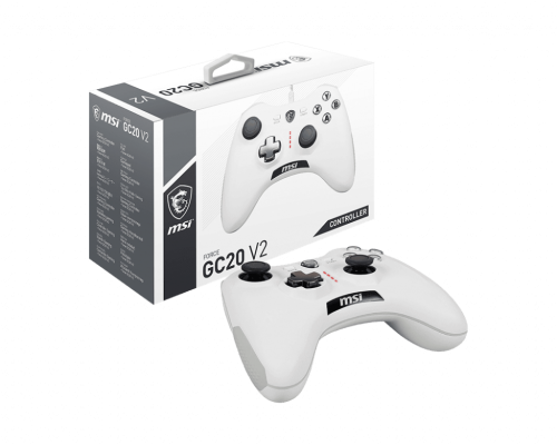 MSI Force GC20 V2 Gamepad Analógico/Digital para Android, PC, Blanco - S10-04G0020-EC4