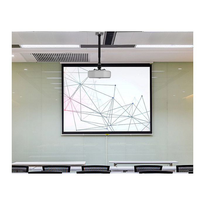 EQUIP Soporte Universal de Pared y Techo para Proyector, Hasta 20kg, -8 a 8 grados Giro, -15 a 15 grados Inclinación, Ajustable, Color Blanco