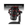 Kingston HyperX QuadCast Micrófono USB para Gaming PC, PS5, PS4, Mac, Negro-Rojo con Iluminación LED Roja, Cable de 3 m, Negro y Rojo
