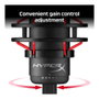 Kingston HyperX QuadCast Micrófono USB para Gaming PC, PS5, PS4, Mac, Negro-Rojo con Iluminación LED Roja, Cable de 3 m, Negro y Rojo