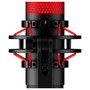 Kingston HyperX QuadCast Micrófono USB para Gaming PC, PS5, PS4, Mac, Negro-Rojo con Iluminación LED Roja, Cable de 3 m, Negro y Rojo