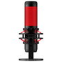 Kingston HyperX QuadCast Micrófono USB para Gaming PC, PS5, PS4, Mac, Negro-Rojo con Iluminación LED Roja, Cable de 3 m, Negro y Rojo