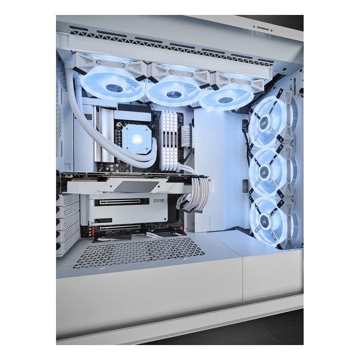 Corsair iCUE 5000X RGB QL Edition Torre Media ATX Gaming Blanco