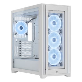 Corsair 5000X RGB QL Edition Caja Gaming Mid-Tower ATX Blanca con Iluminación RGB