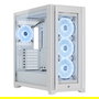 Corsair iCUE 5000X RGB QL Edition Torre Media ATX Gaming Blanco