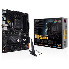 ASUS TUF GAMING B550-PLUS WiFi II (AMD AM4 ATX) Placa Base Gaming, AMD B550, Socket AM4, DDR4 128GB, Wi-Fi 6, Bluetooth 5.2, USB 3.2, 2.5Gb LAN, PCIe 4.0