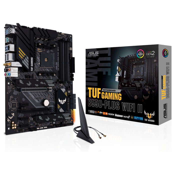 ASUS TUF GAMING B550-PLUS WiFi II (AMD AM4 ATX) Placa Base Gaming, AMD B550, Socket AM4, DDR4 128GB, Wi-Fi 6, Bluetooth 5.2, USB 3.2, 2.5Gb LAN, PCIe 4.0 ASUS TUF GAMING B550-PLUS WiFi II (AMD AM4 ATX) Placa Base Gaming, AMD B550, Socket AM4, DDR4 128GB, Wi-Fi 6, Bluetooth 5.2, USB 3.2, 2.5Gb LAN, PCIe 4.0