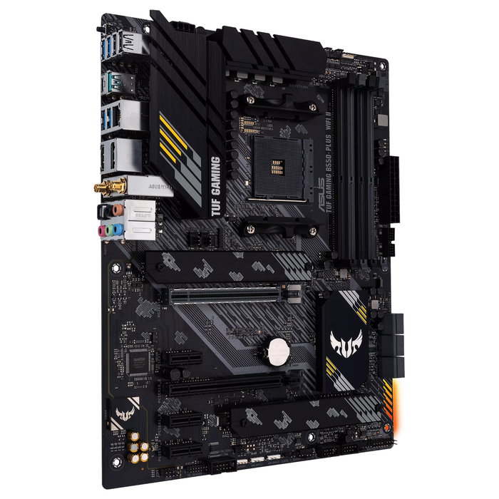 ASUS TUF GAMING B550-PLUS WiFi II (AMD AM4 ATX) Placa Base Gaming, AMD B550, Socket AM4, DDR4 128GB, Wi-Fi 6, Bluetooth 5.2, USB 3.2, 2.5Gb LAN, PCIe 4.0 ASUS TUF GAMING B550-PLUS WiFi II (AMD AM4 ATX) Placa Base Gaming, AMD B550, Socket AM4, DDR4 128GB, Wi-Fi 6, Bluetooth 5.2, USB 3.2, 2.5Gb LAN, PCIe 4.0