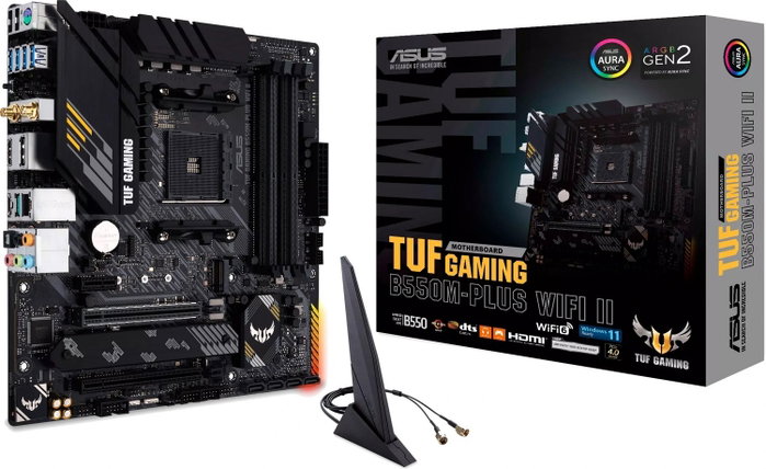 Asus TUF GAMING B550M-PLUS WIFI II Micro ATX AMD B550 Asus TUF GAMING B550M-PLUS WIFI II Micro ATX AMD B550