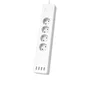 Hama Regleta Inteligente WiFi 4 Enchufes y 4 Puertos USB, Control por App y Voz con Alexa y Google, Sin Hub, Protección Sobrecarga, Blanco