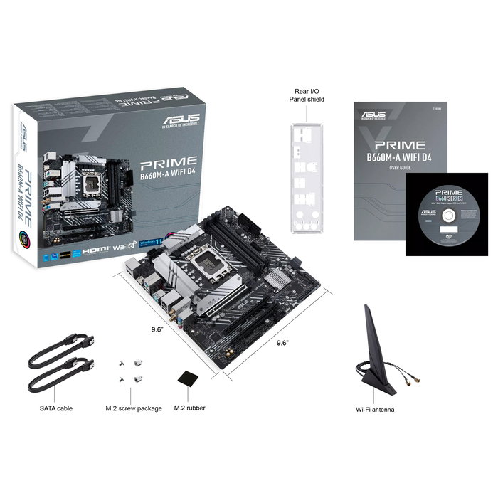 ASUS PRIME B660M-A WiFi D4 Placa Base micro ATX Intel B660 Socket LGA 1700 DDR4 Wi-Fi 6 Bluetooth 5.2