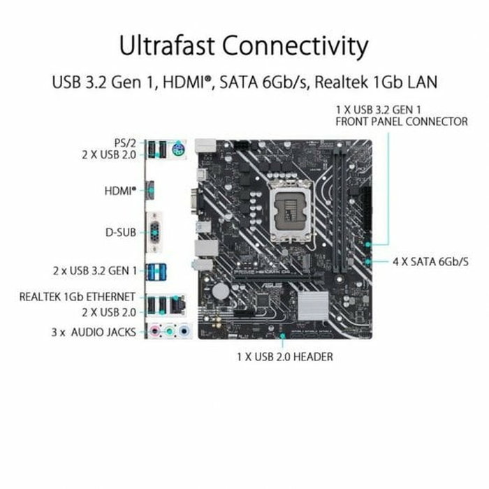 Asus PRIME H610M-K D4 Micro ATX DDR4 LGA 1700