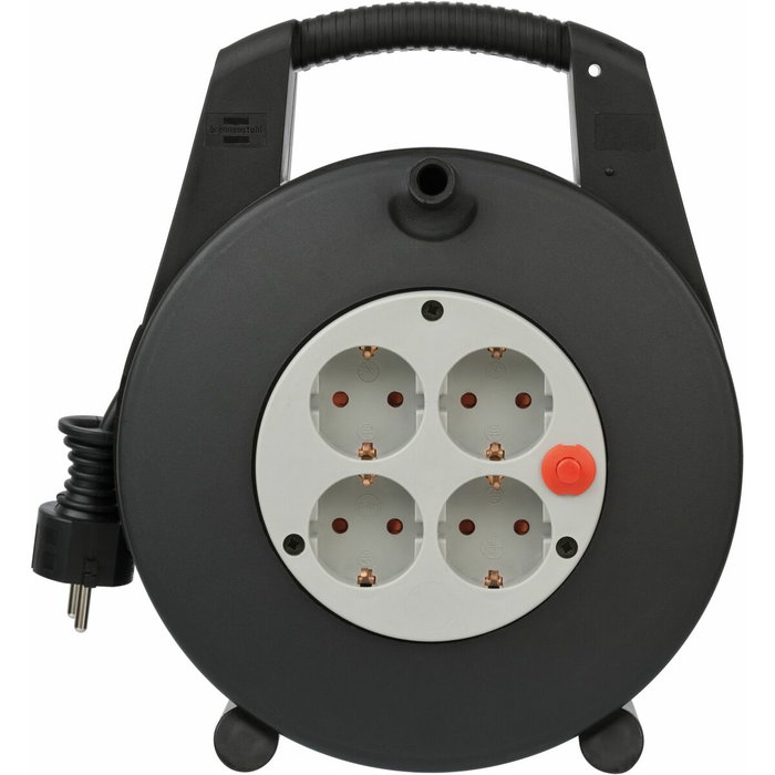 Brennenstuhl Vario Line 4 Vías Tambor de Cable 5m Negro / Claro