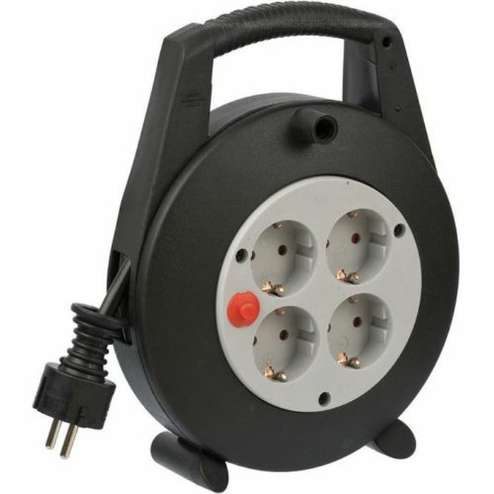 Brennenstuhl Vario Line 4 Vías Tambor de Cable 5m Negro / Claro