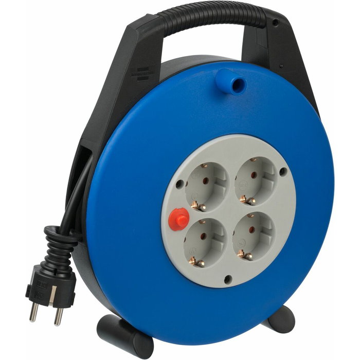Brennenstuhl Vario Line 4 Vías Tambor de Cable 5m Negro / Claro