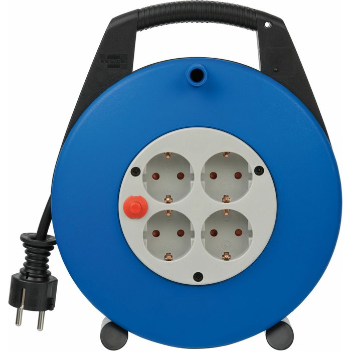 Brennenstuhl Vario Line 4 Vías Tambor de Cable 5m Negro / Claro