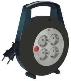 Brennenstuhl Vario Line Bobina de Cable 4 Tomas 5m Negro/Gris
