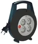 Brennenstuhl Vario Line Bobina de Cable 4 Tomas 5m Negro/Gris